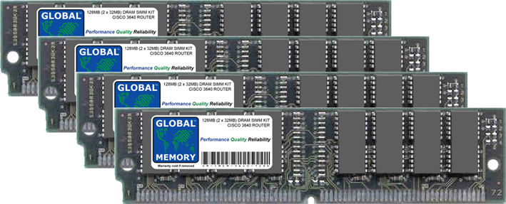 128MB (4 x 32MB) DRAM DIMM MEMORY RAM KIT FOR CISCO 3640 SERIES ROUTER (MEM3640-128D) 128MB (4 x 32MB) DRAM DIMM MEMORY RAM KIT FOR CISCO 3640 SERIES ROUTER (MEM3640-128D)